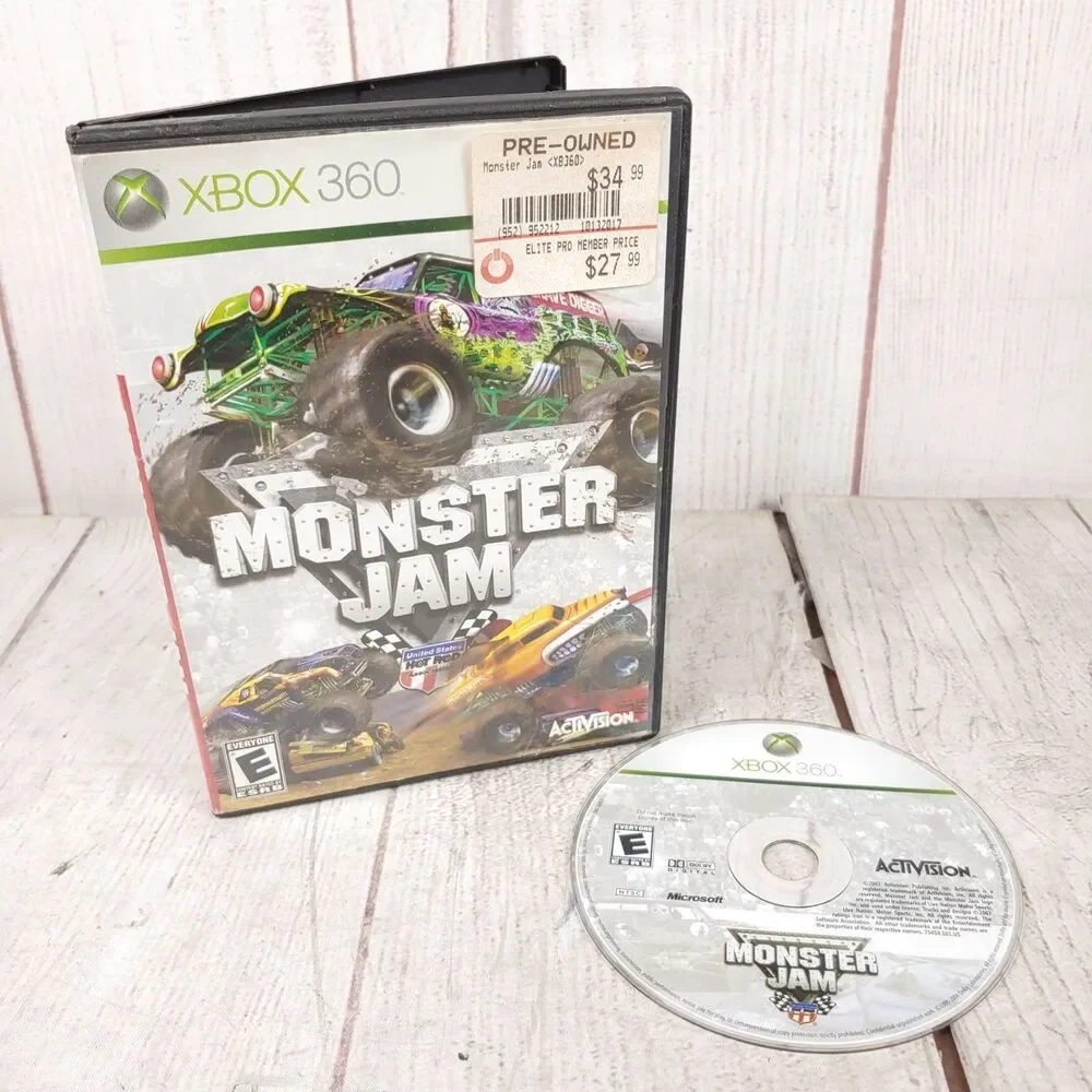 Monster Jam Microsoft Xbox 360 Video Game Disc Activision Off Road Racing TESTED
